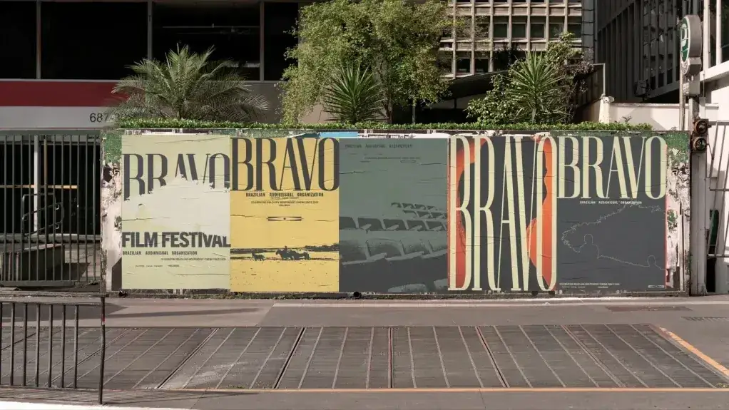 Логотип фестиваля бразильского кино BRAVO Film Festival